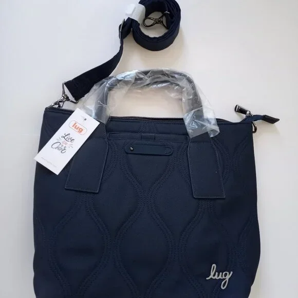 LUG Alto Matte Luxe VL (Vegan Lthr) Tote/Crossbody/Shoulder Bag/Satchel -Indigo - Picture 5 of 15